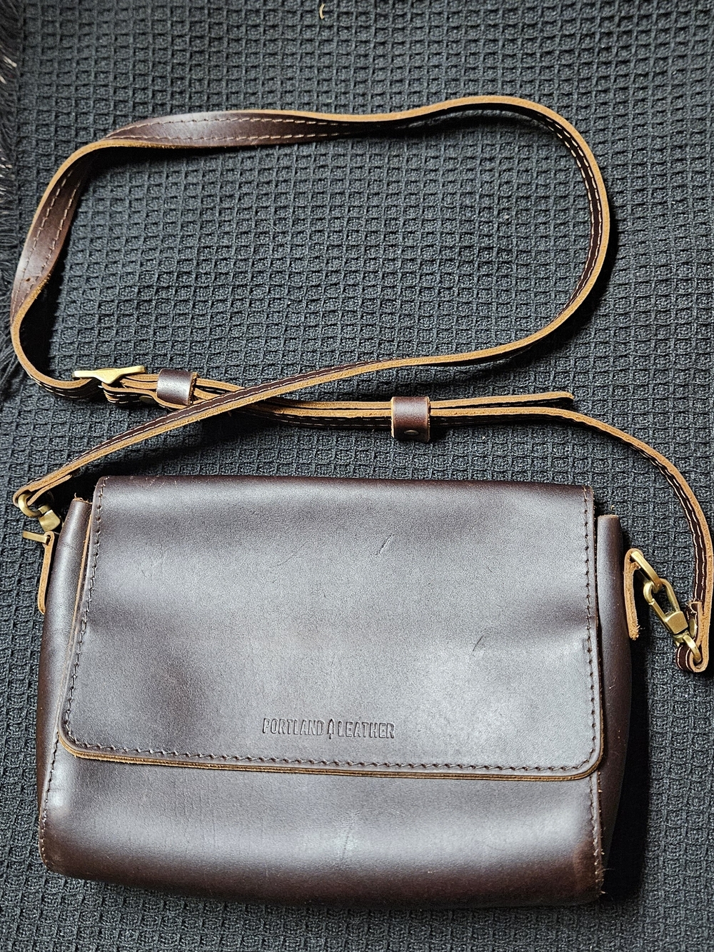 Portland Leather Brown Crossbody Bag
